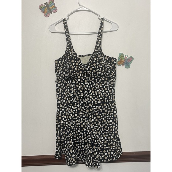 croft & barrow Other - Croft & Barrow Womens Plus Size 18W Tummy Slimmer One Piece Swim Dress Black